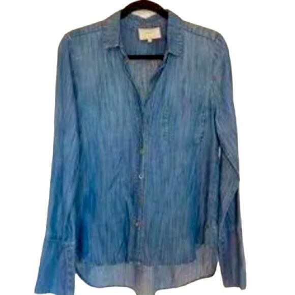 Anthropologie Elevenses Tencel button down shirt-medium - Picture 3 of 7